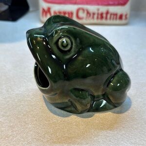 Green Frog Ceramic Accent Decor
